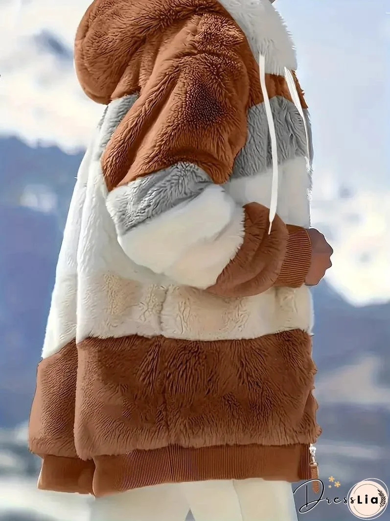 Cozy Tie-Dye Fleece Jacket for Women