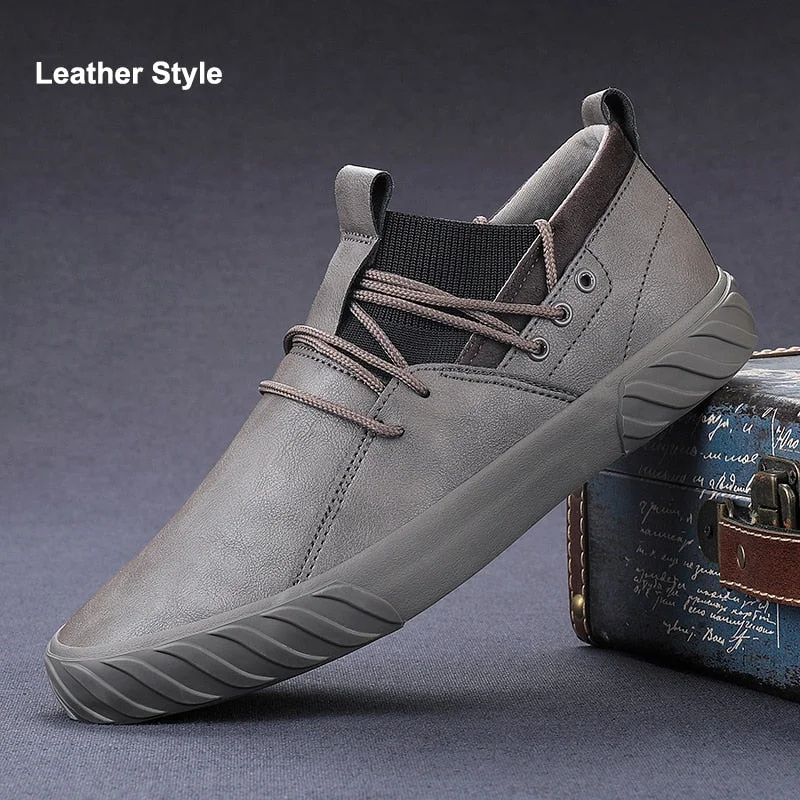 YITU British Style Men's Simple Casual Shoes Spring Autumn Men's Leisure Vulcanize Shoes Luxury Breathable Loafers Sneaker