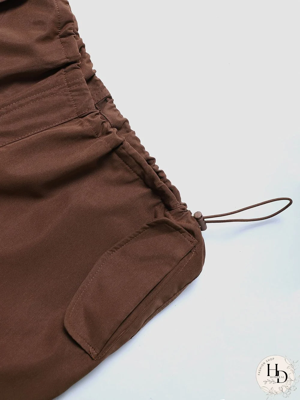 Women Solid Loose Drawstring Casual Cargo Pants