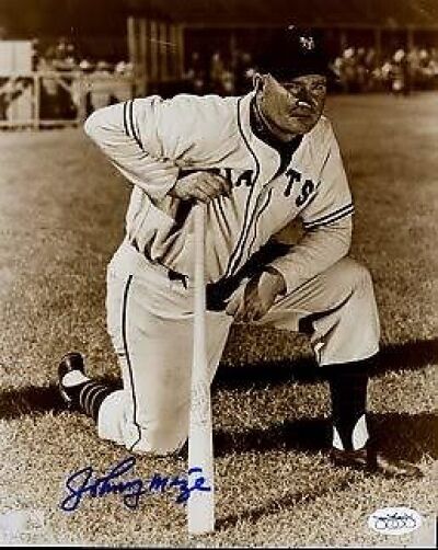 Johnny Mize Signed Jsa Certed Sticker 8x10 Photo Poster painting Autograph Authentic