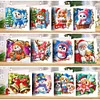 (US Local)12PCS DIY Xmas Pattern Rhinestone Diamond Art Mosaic Postcards for Celebrations