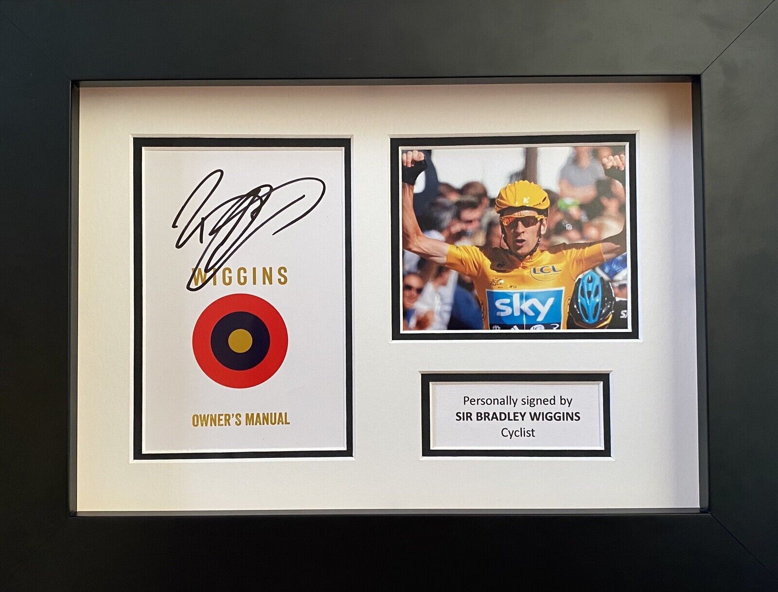 Sir Bradley Wiggins Hand Signed Photo Poster painting In A4 Frame Display, See Proof