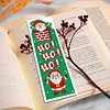 6pcs Christmas 11 CT DIY Stamped Cross Stitch Bookmark Kit with Instruction Cross Stitch Kits Bookmarks for Book Lovers Reader Writers Gift 47x28cm