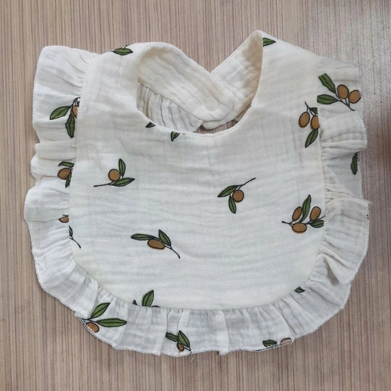 Cute Pastoral Letter Rainbow Fruit Cotton Burp Cloths Baby Accessories