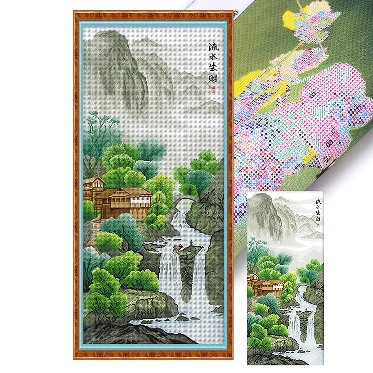 Spring-Four Seasons Jiangnan-Summer (50*115cm) 11CT Stamped Cross Stitch gbfke