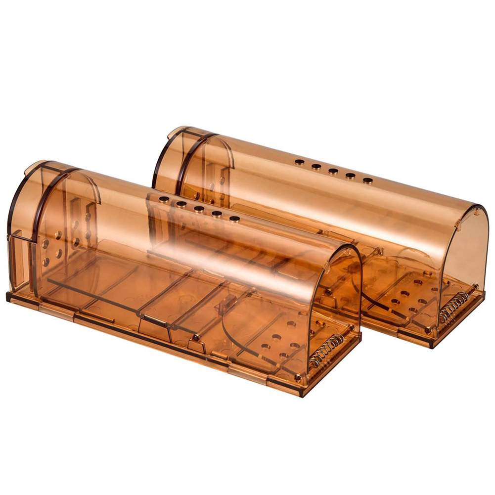 

2pcs Plastic Mouse Trap Reusable No Kill Rodent Clamp Indoor Repeller Cage, 501 Original