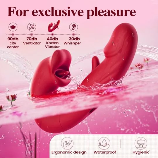 RoseWave Tongue Duo - Licking & Rabbit Massager