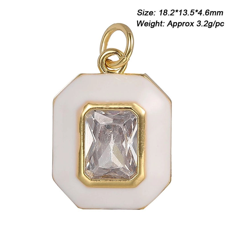 1 Piece 29 * 16mm Copper Artificial Gemstones Heart Shape Jewelry Accessories Pendant Chain