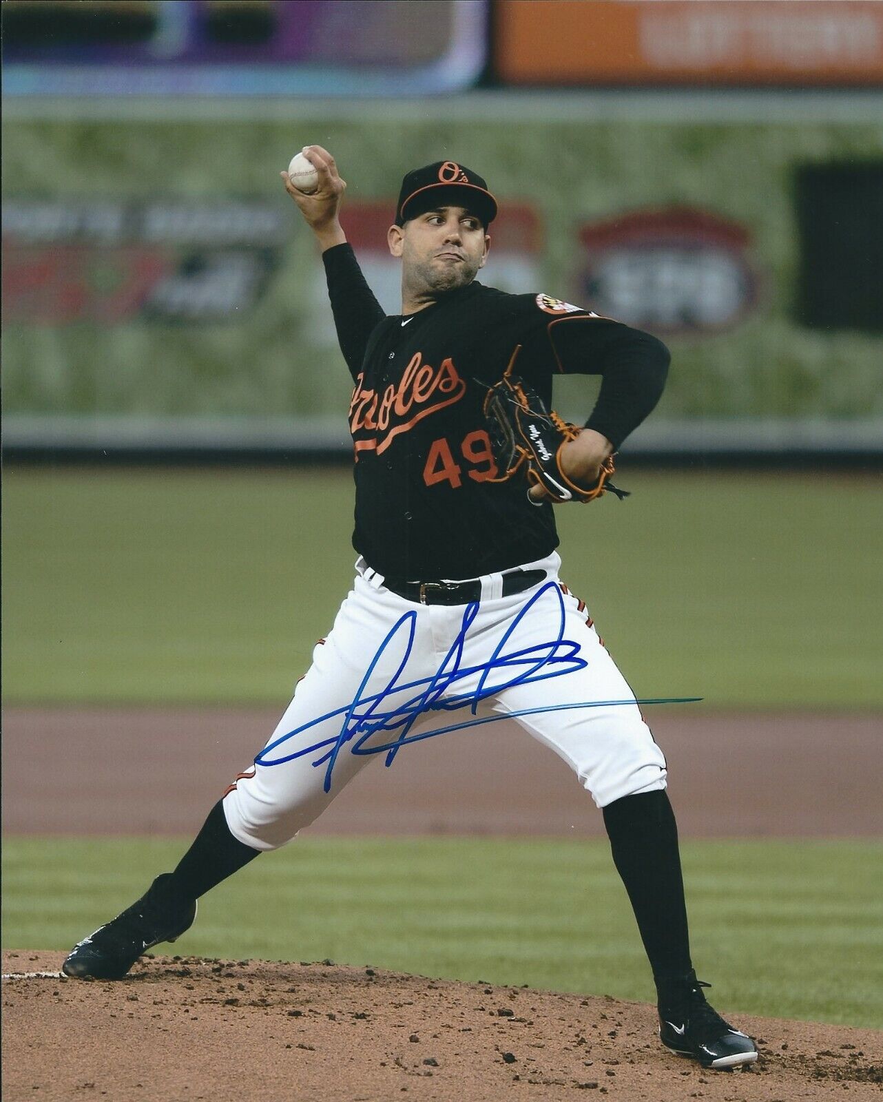 Autographed GABRIEL YNOA Baltimore Orioles 8x10 Photo Poster painting - COA