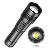 COB LED Flashlight USB Rechargeable IPX4 Waterproof Torch (1x26650 XHP160)