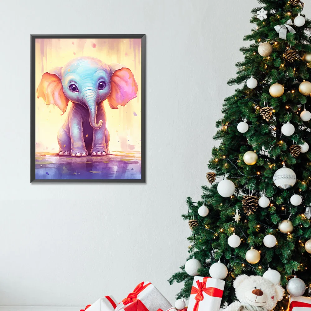 Diamond Painting - Full Round Drill - Elephant(Canvas|30*40cm)