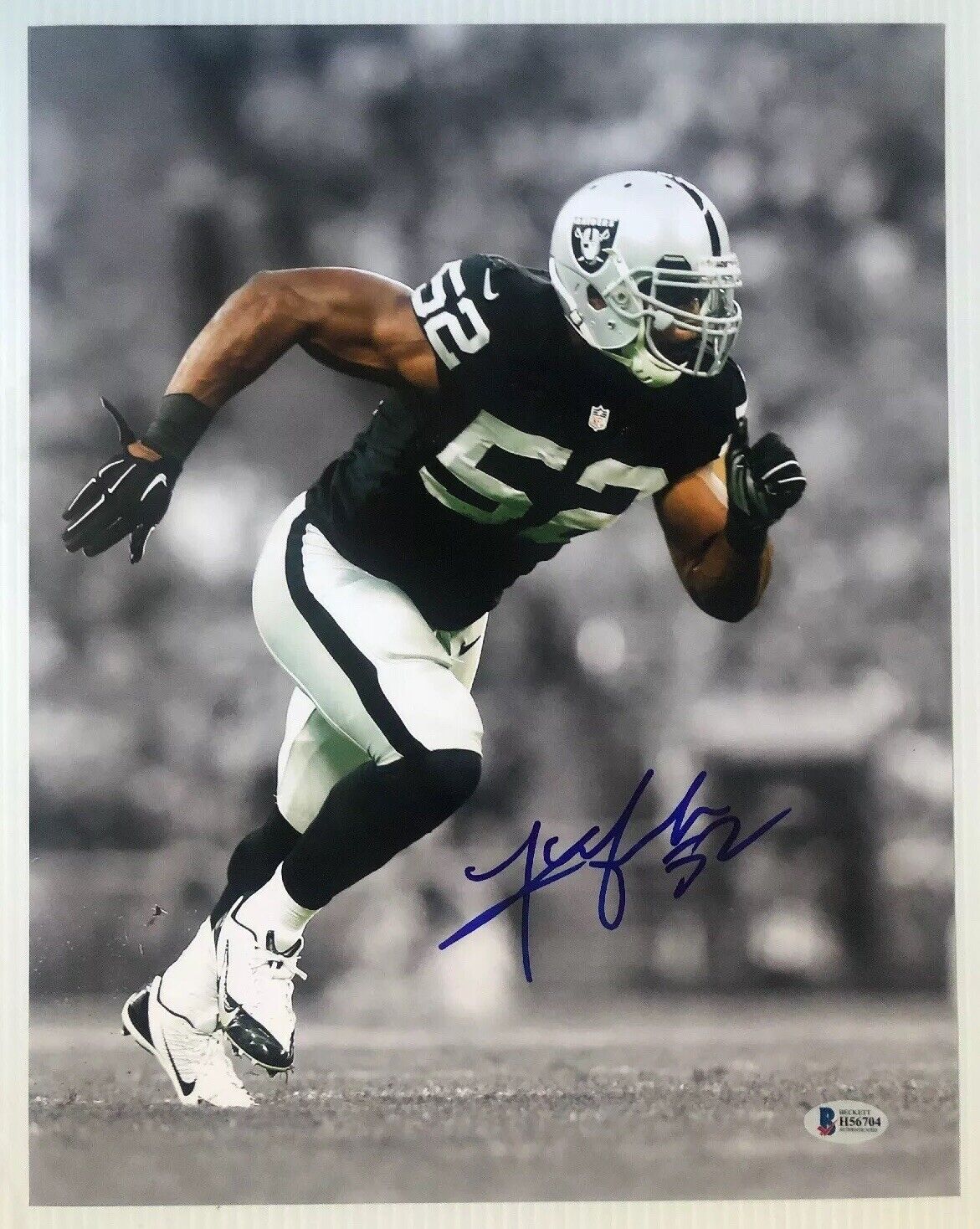 Khalil Mack Signed Autographed 11x14 Photo Poster painting Oakland Raiders BECKETT COA