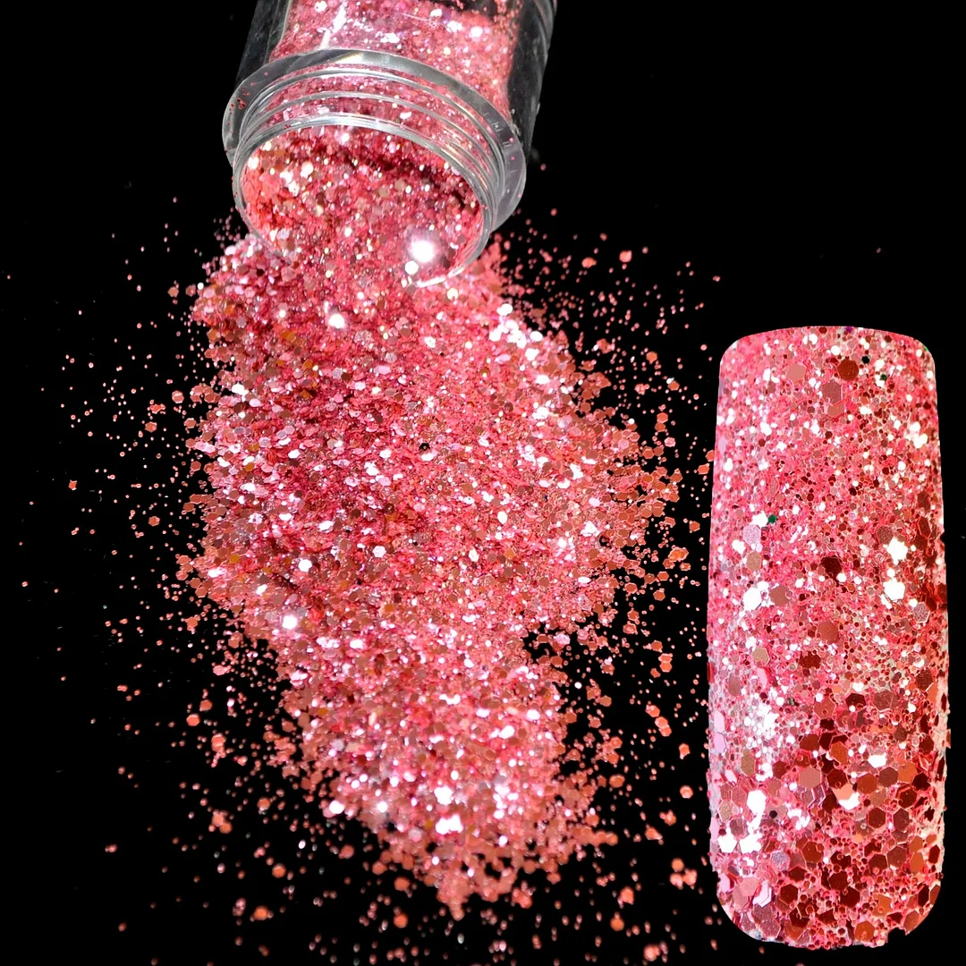 Snow White Glitter Nail Art Tool DIY Glitter Mix Manicure 3D Powder Small Pentagon Sequins Nail Supplies Decoration 270-Nail Inspo