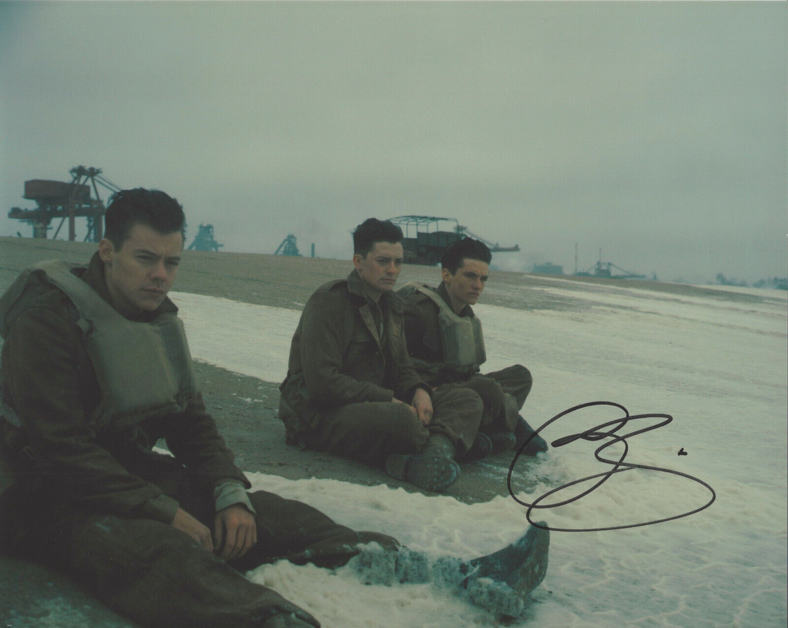 ANEURIN BARNARD SIGNED AUTHENTIC 'DUNKIRK' 8x10 Photo Poster painting w/COA ACTOR PROOF