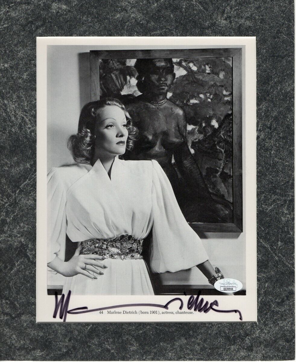 Marlene Dietrich Signed Autographed Matted Photo Poster painting Hollywood Legend JSA QQ36946