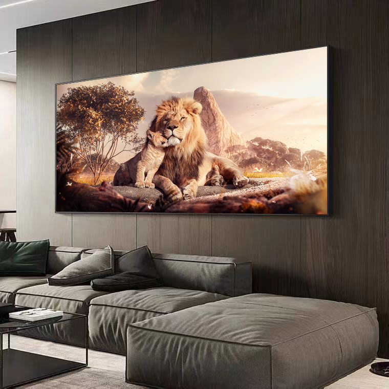 Modern large lion Canvas Wall Art