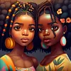 Black Girl-Full Round Diamond Painting 30*30CM