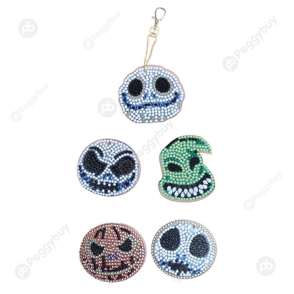 

5pcs Halloween Elements-DIY Creative Diamond Keychain, 501 Original