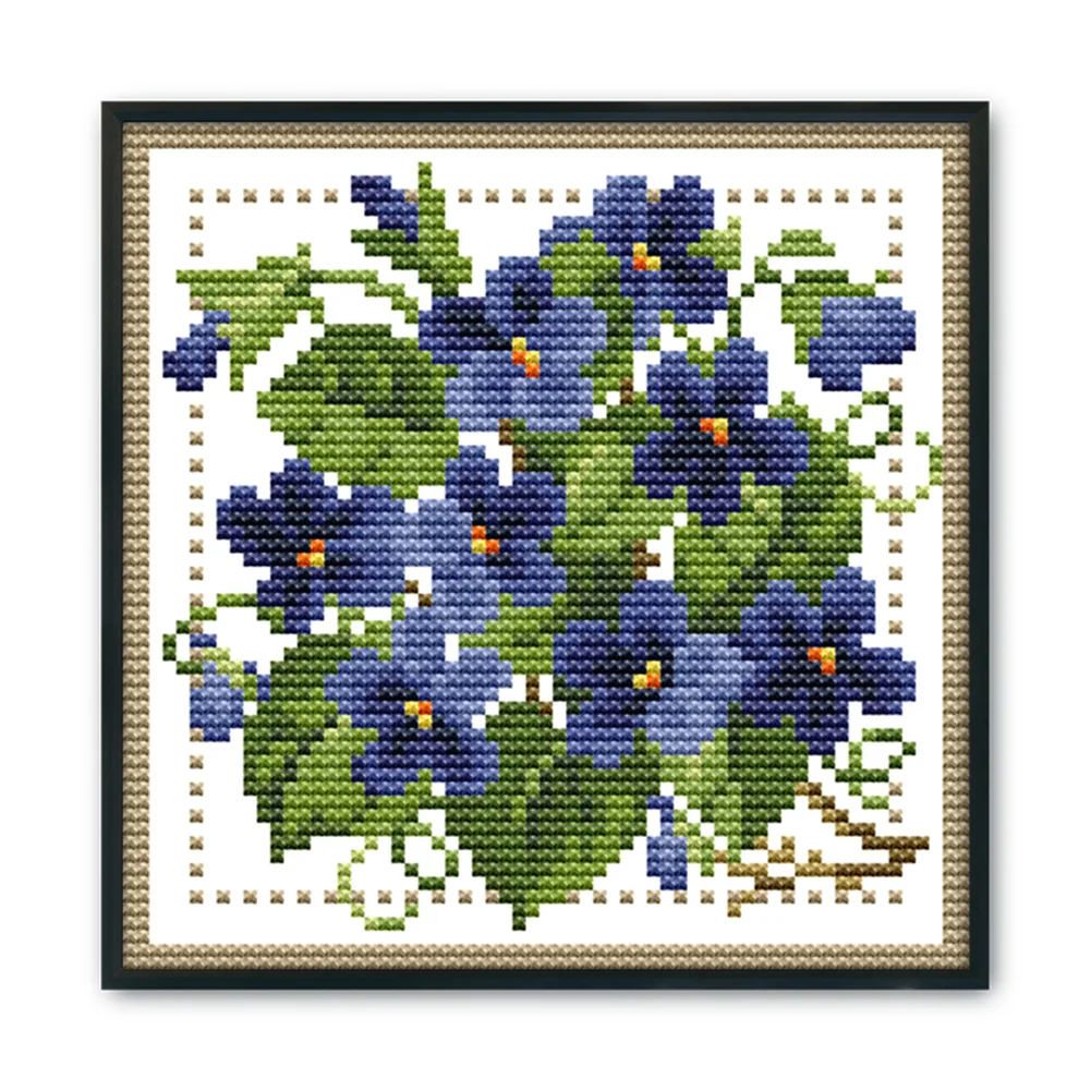 14ct Stamped Cross Stitch - Flower(17*17cm)