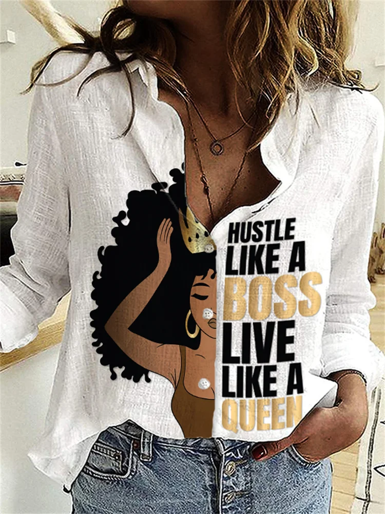 Hustle Like A Boss Live Like A Queen Blouse