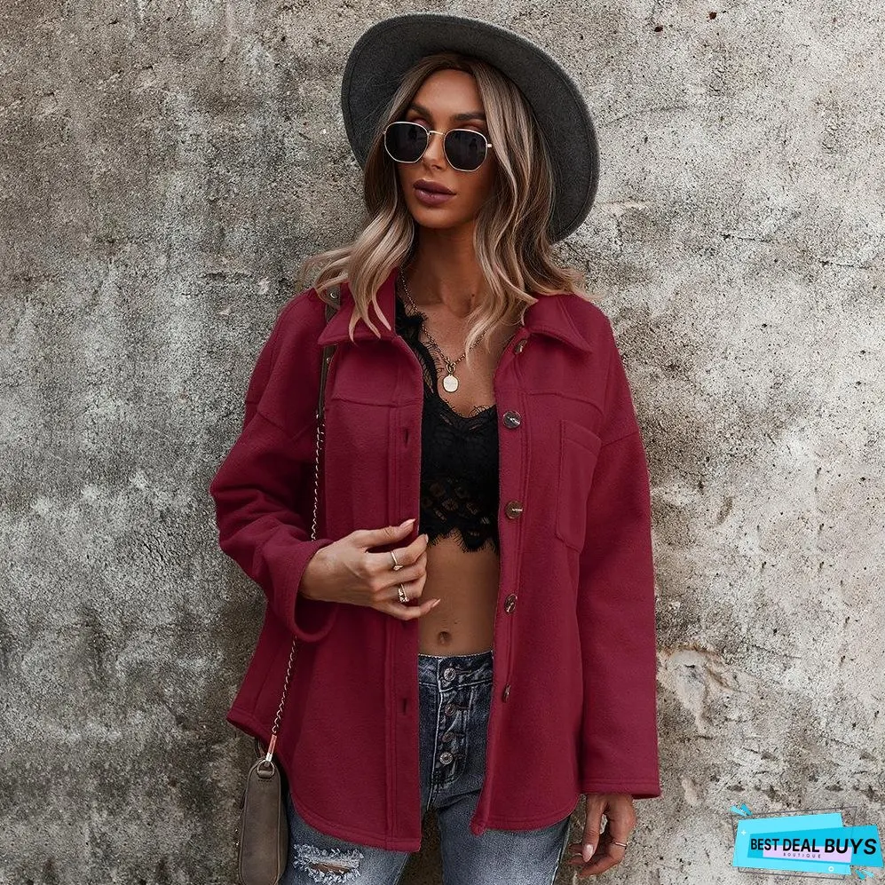 Long sleeve sweater warm autumn and winter women's cardigan cashmere sweater.