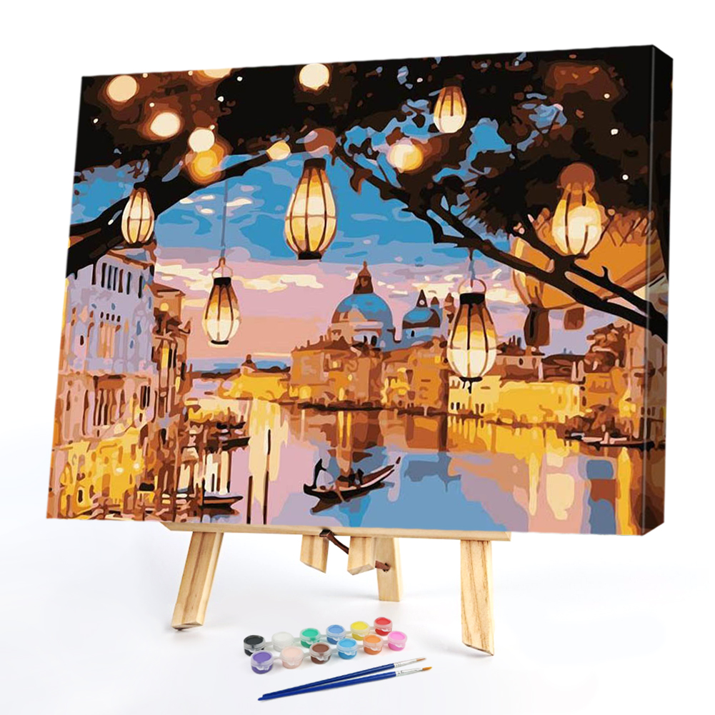 

50*40CM - Paint By Numbers - Venice Night View, 501 Original