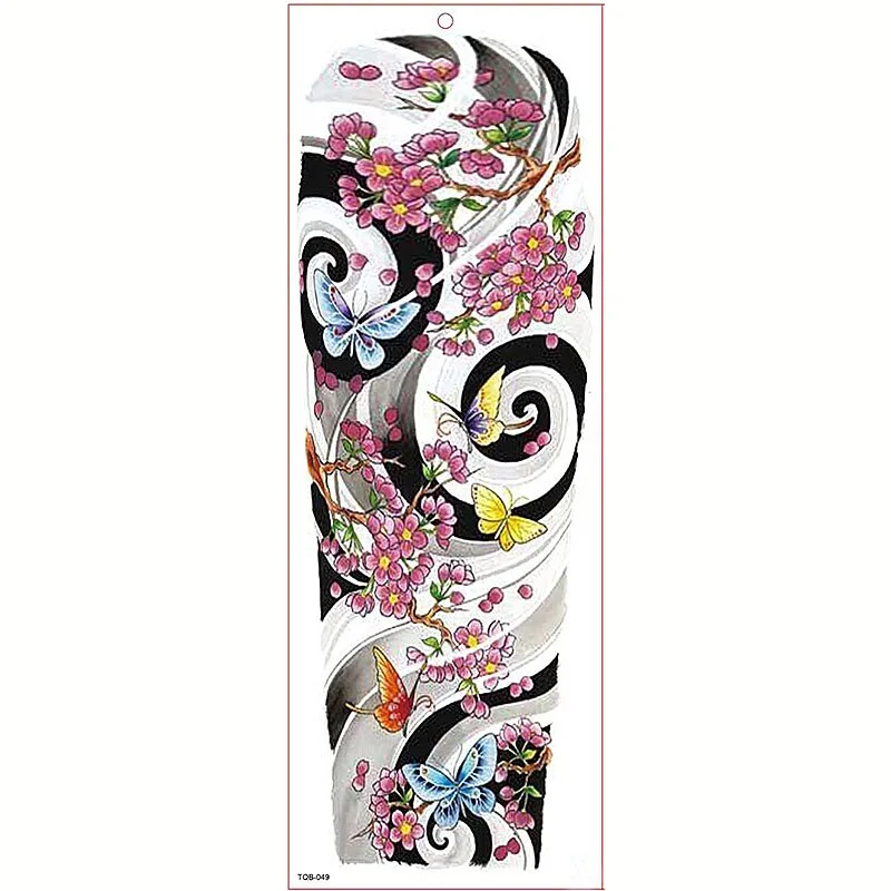 Lion Beast Rose Full Flower Body Art Tattoo Large Arm Sleeve Tattoo Waterproof Temporary Tattoo Sticker