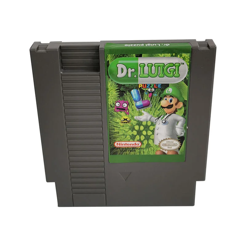 Dr. Luigi Hack of Dr. Mario For Nintendo NES - 8 Bit Game Cartridge