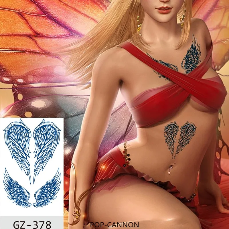 Temporary Tattoos Stickers Dragon Lion Monkey King Juice Ink Lasting Natural Men Womens Arm Body Chest Realistic Art Fake Tatoo