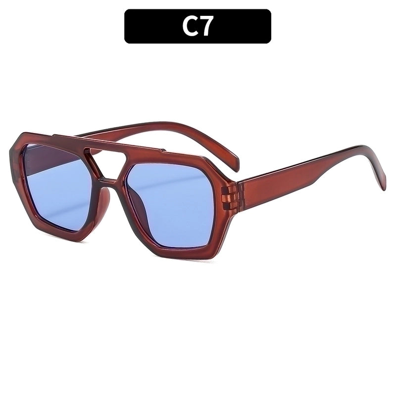 IG Style Retro Sports Geometric Leopard Pc Avaitor Full Frame Women’s Sunglasses