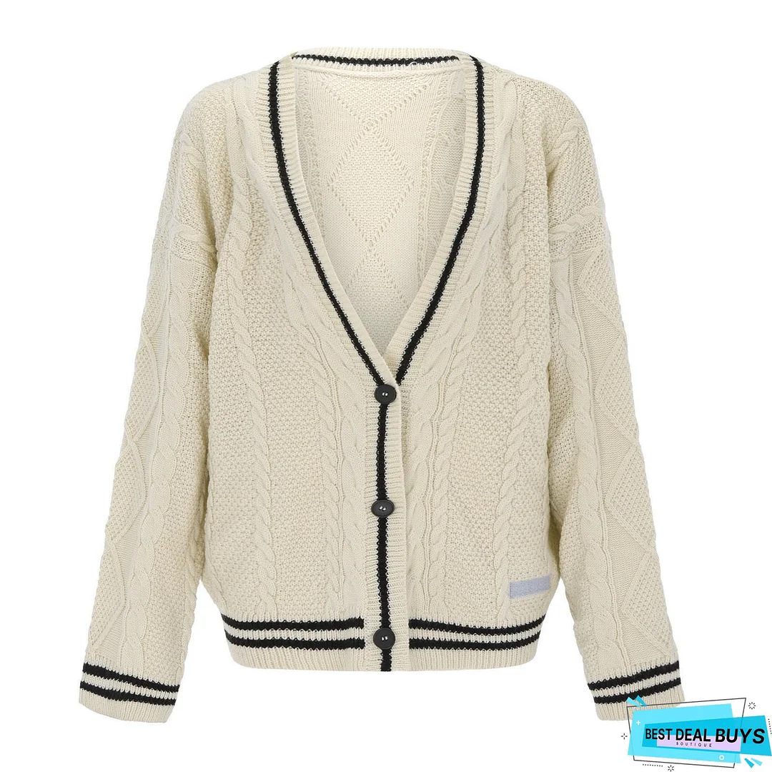 Long Sleeve Knitted Cardigan