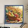 (Counted)Autumn Harvest Fruit And Vegetable Basket-11CT Cross Stitch 40*40cm/15.75*15.75in