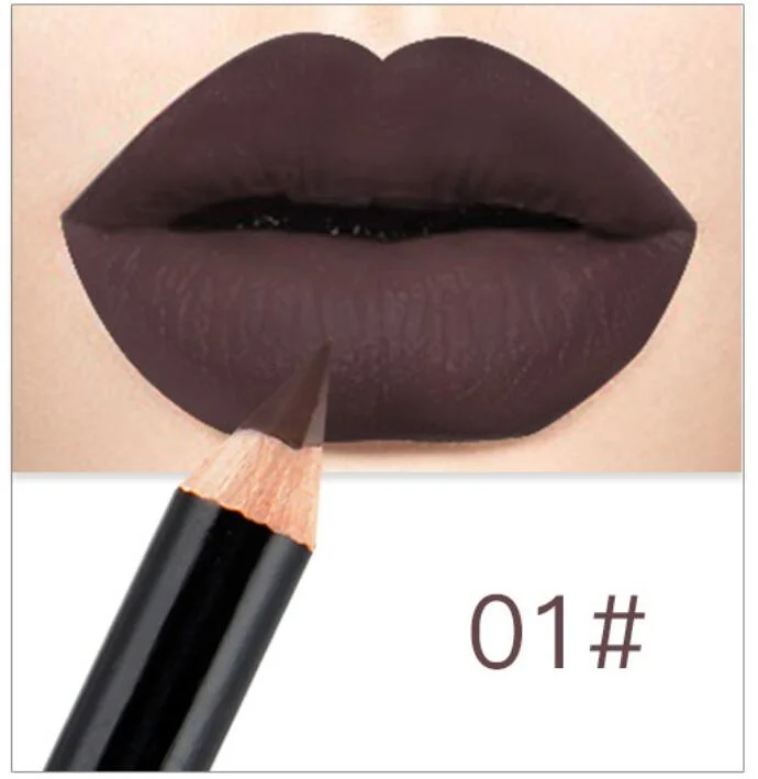 12 Colors Fashion Matte Lip Liner lipstick pen Long Lasting Pigments Waterproof no blooming Smooth soft Makeup tool New