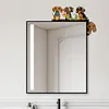 Porte teckel en bois coin signe-bricolage autocollant