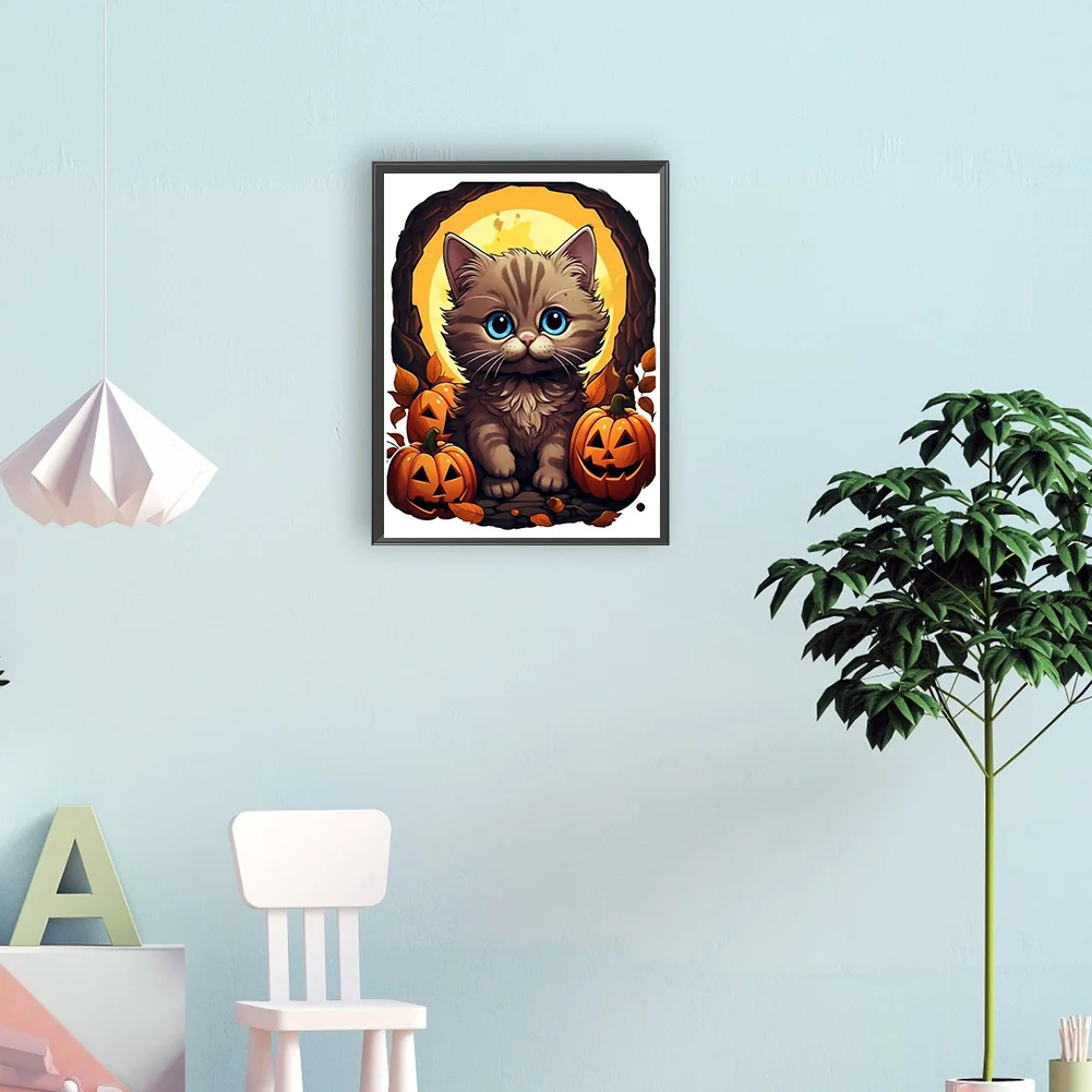 Full Round Diamond Painting 30*40cm - Cat