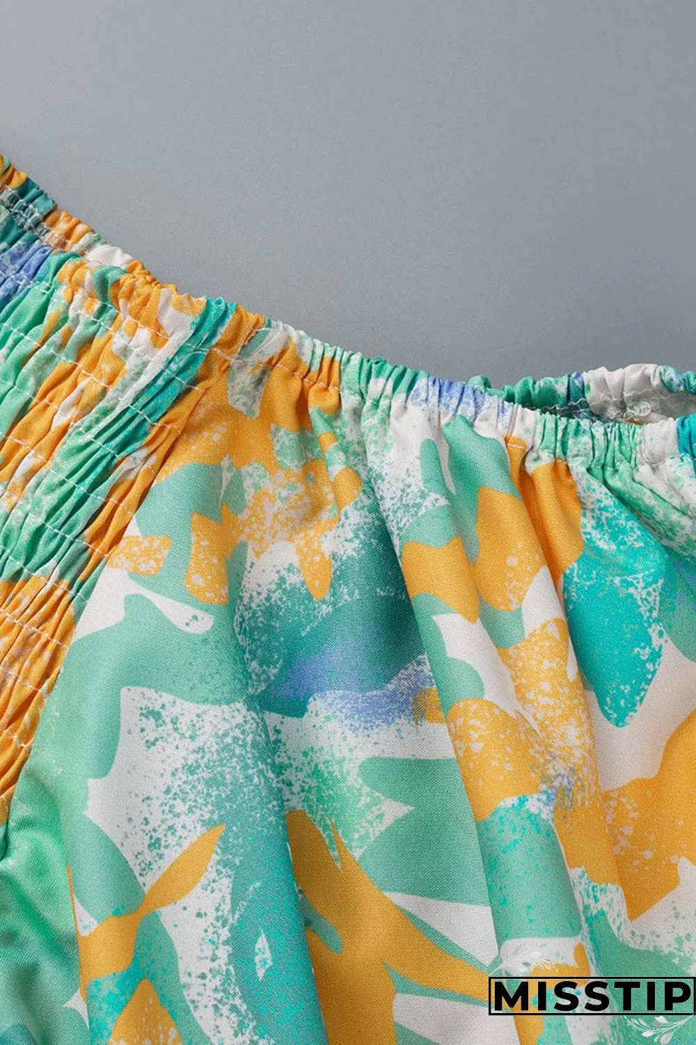 Blue Fashion Casual Plus Size Print Patchwork O Neck Short Sleeve Dress