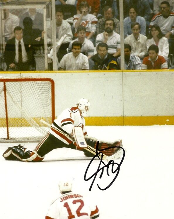 New Jersey Devils Sean Burke Signed Autographed 8x10 Photo Poster painting COA