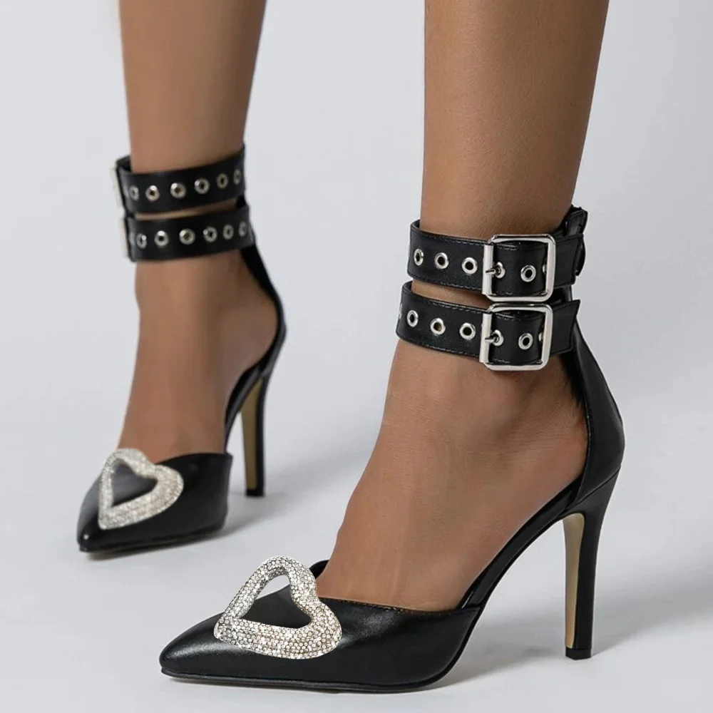 strappy pumps closed toe