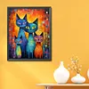 Abstract Cat Painting-11CT Stamped Cross Stitch 40*50cm/15.75*19.69in