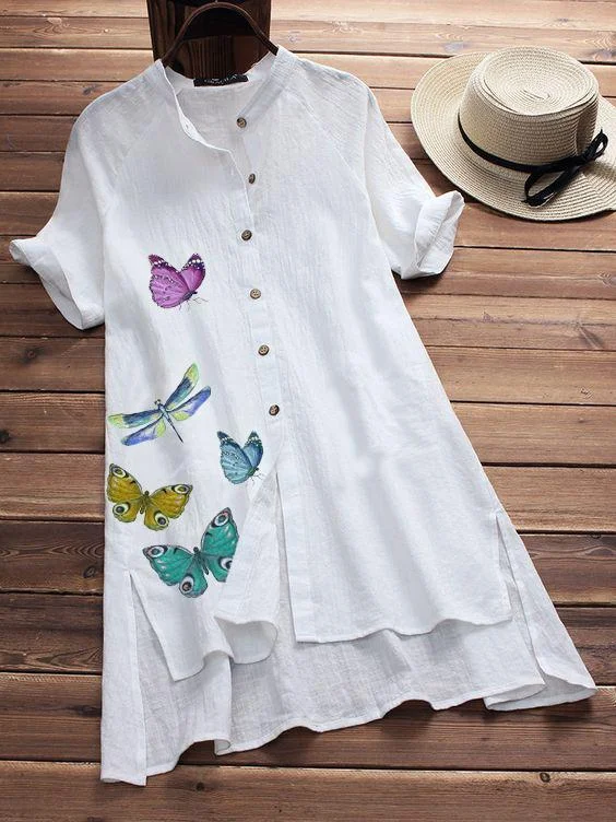 SHORT SLEEVE BUTTERFLY SHIRTS & TOPS