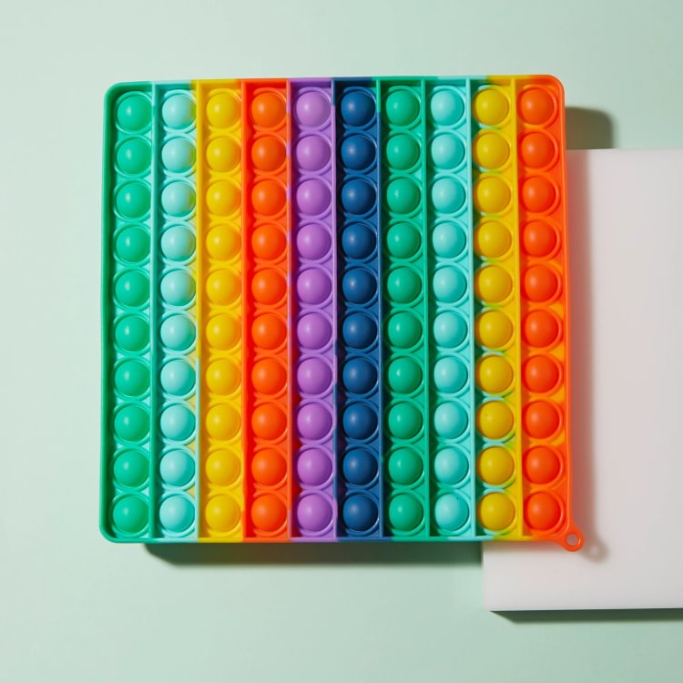 Jumbo Square Rainbow Bubble Pop It-Mayoulove