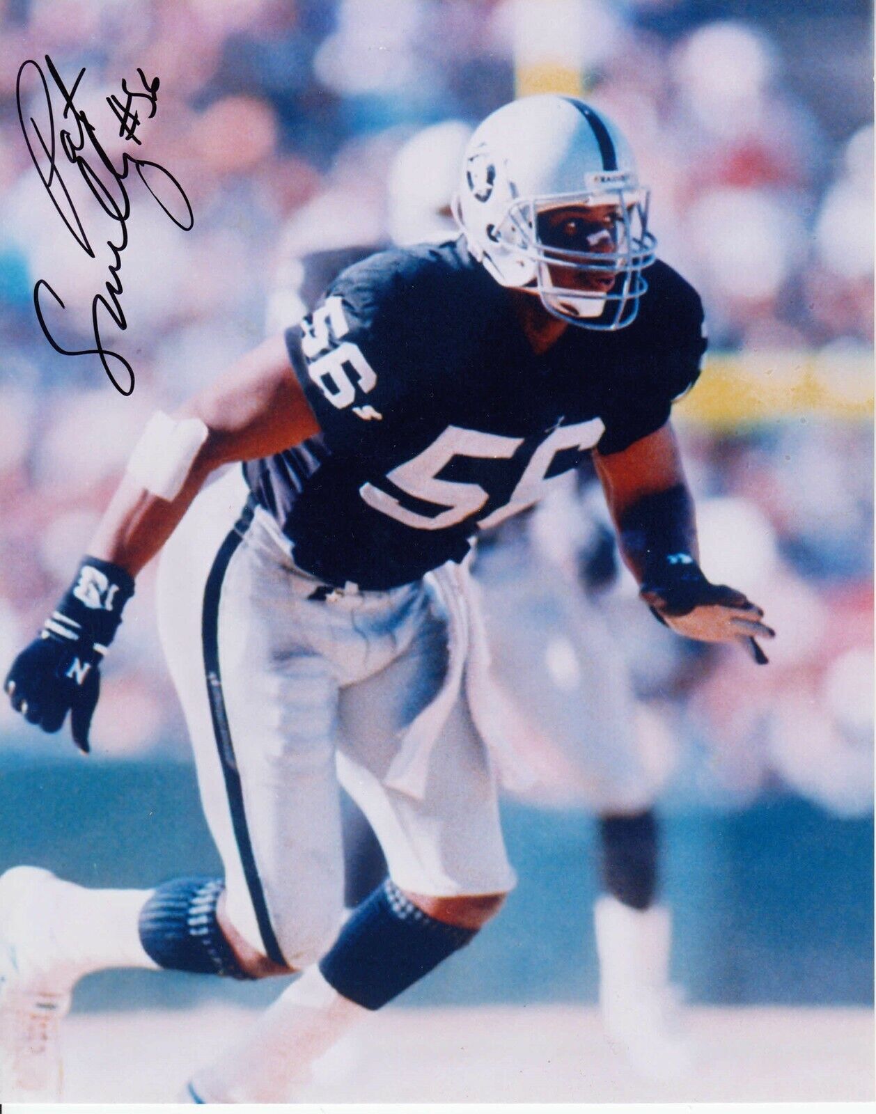 Pat Swilling #0 8x10 Signed Photo Poster painting w/ COA Oakland Raiders