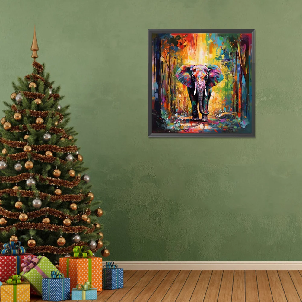 Diamond Painting - Full Round Drill - Elephant(Canvas|30*30cm)