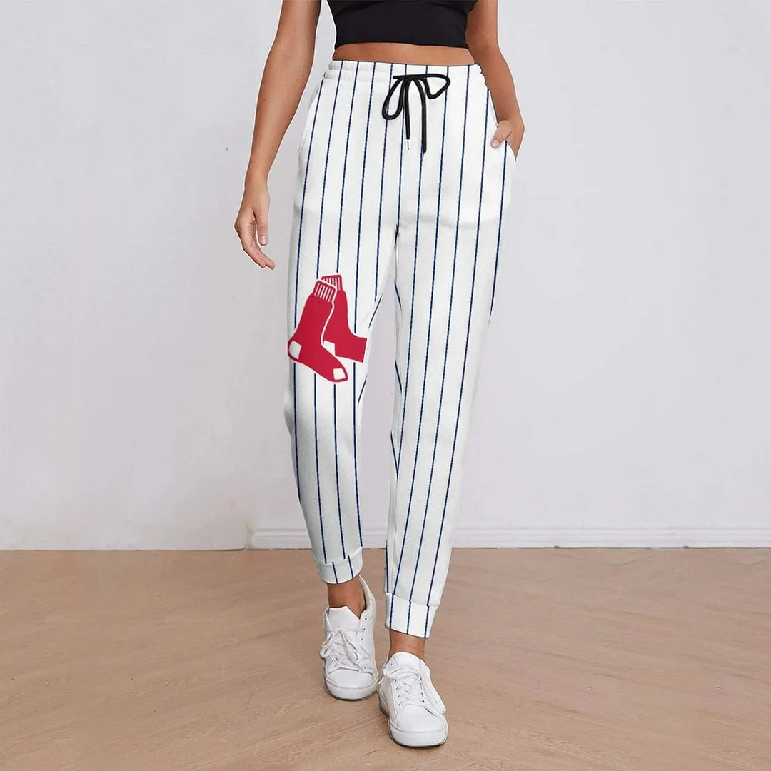 Plus Size Long Pants with Pockets in Pattern Striped