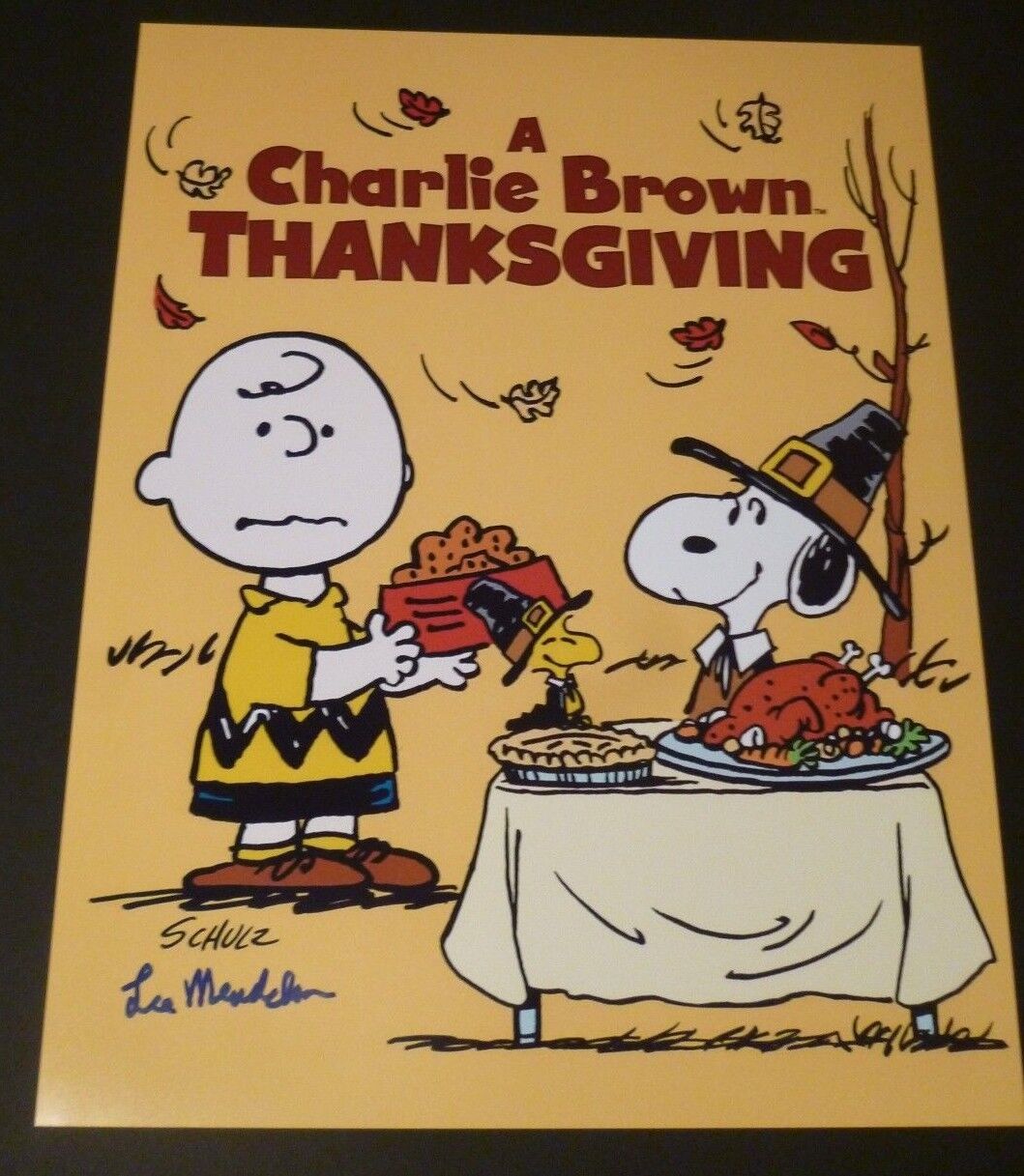 LEE MENDELSON Hand-Signed A Charlie Brown Thanksgiving