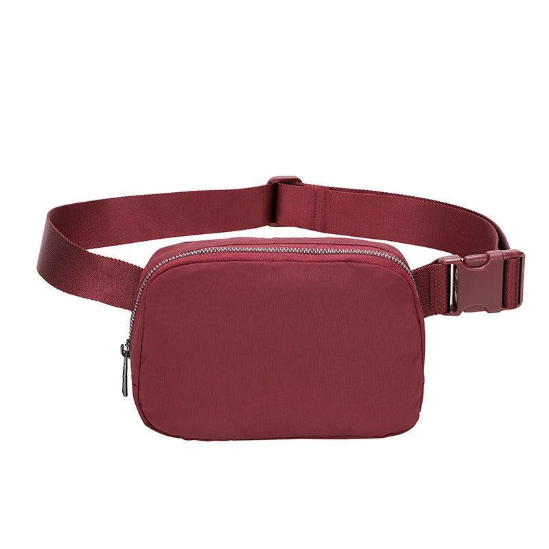 Unisex Small Polyester Solid Color Basic Classic Style Square Zipper Fanny Pack