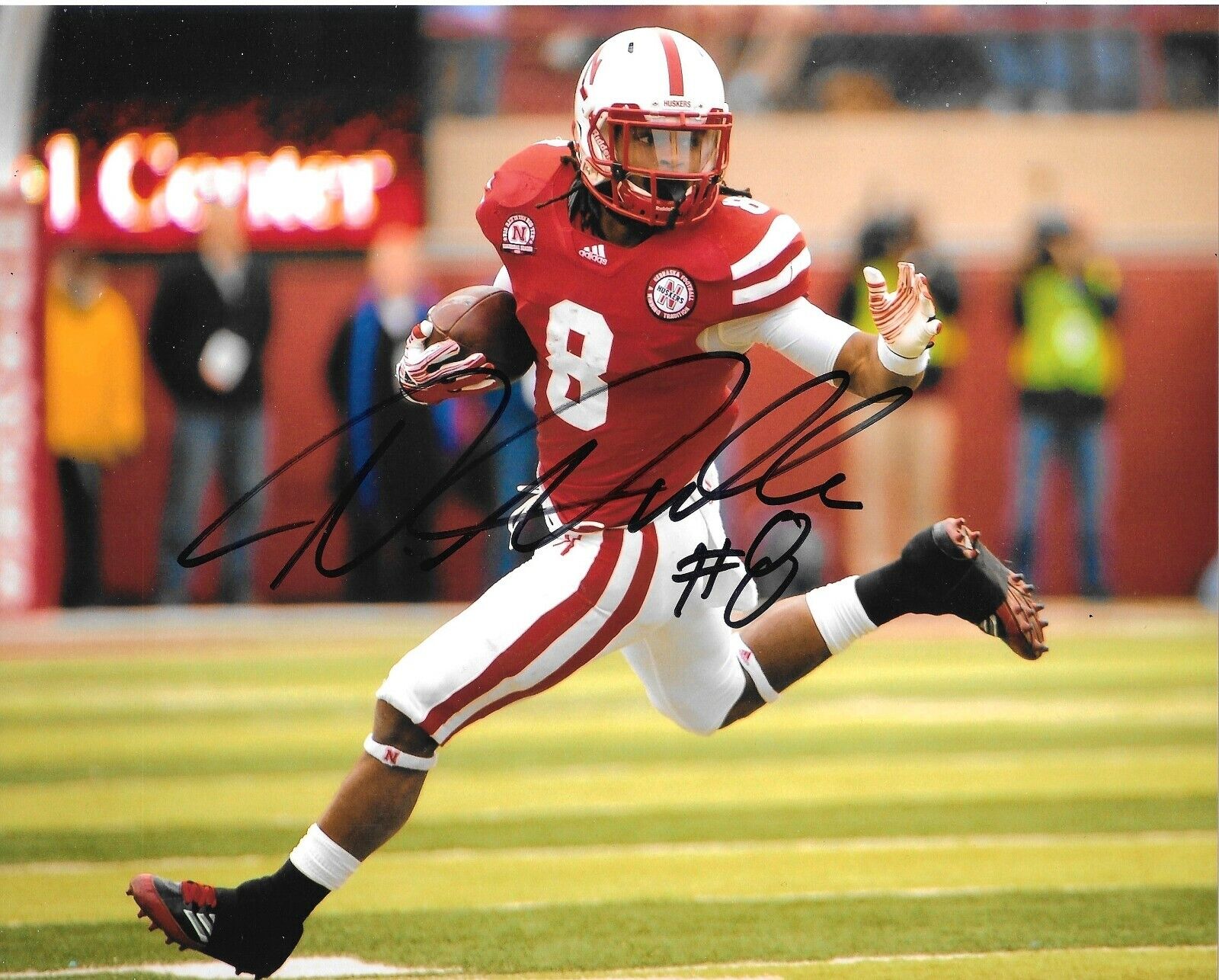 MINNESOTA VIKINGS AMEER ABDULLAH SIGNED NEBRASKA CORNHUSKERS 8X10 Photo Poster painting W/COA