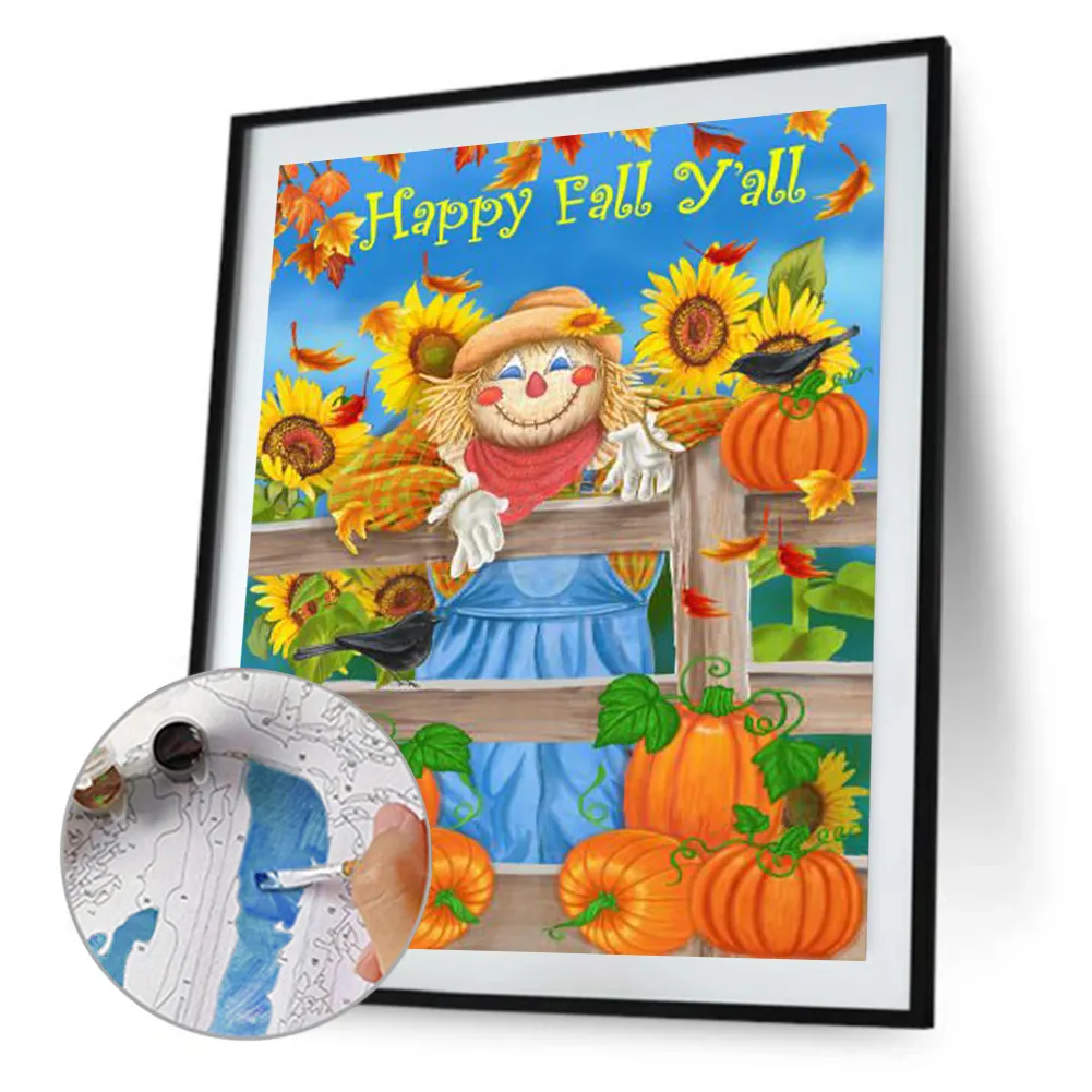 DIY Paint By Number 40*50cm - Scarecrow In The Sunflowers