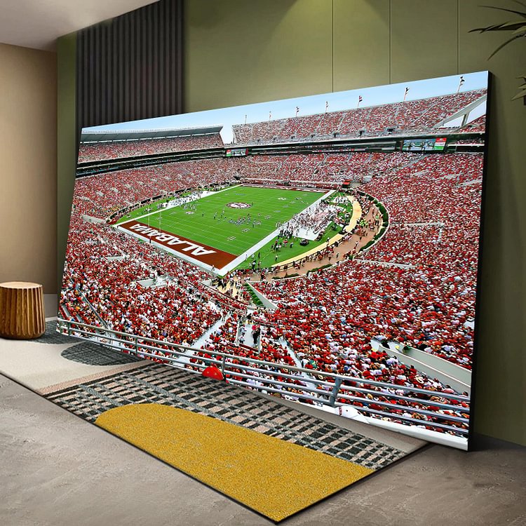 Alabama Crimson Tide Bryant-Denny Football Stadium Canvas Wall Art QDJ varity-store
