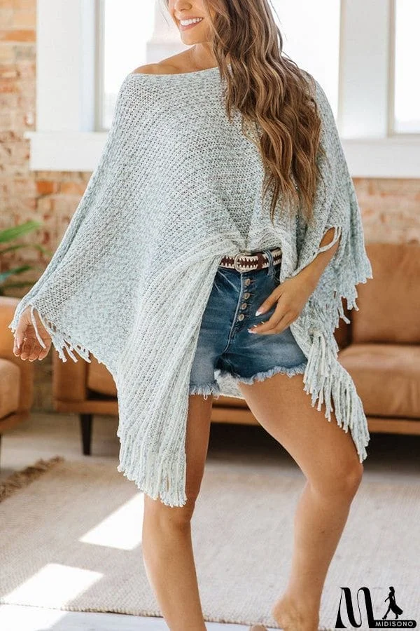 MidiSono - Sweet And Innocent Chenille Poncho Top
